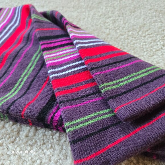 Merino Wool Striped Scarf - Picture 7 of 7